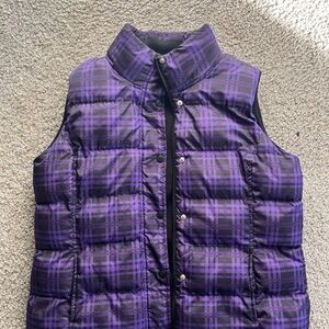 Faded Glory Purple Checkered Vest